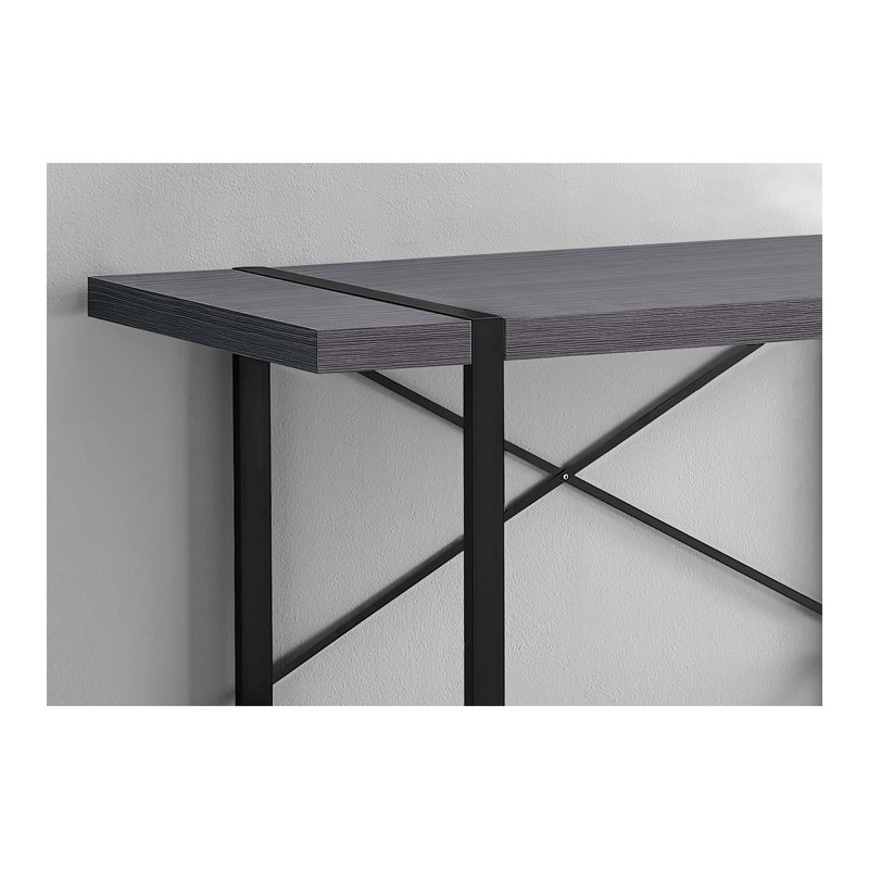 Fullilove Computer Desk, Home Office, Laptop, 48"L, Work, Metal, Laminate, Contemporary, Modern, Gray/Black