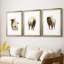 «Rustic Bull II», impression encadrée sur mesure de qualité supérieure mate - 3 pièces-532716576-532716577