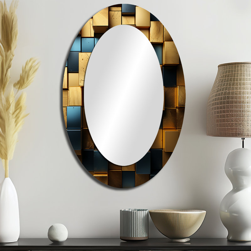 Miroir mural Grown Gold Cubes, H 36 po x l 24 po