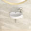 Lavabo de salle de bain mural 16 po x l 11 po Lavabo mural ovale en céramique blanc-128817352