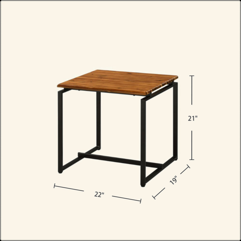 Ensemble 3 pièces café et bout rectangulaire