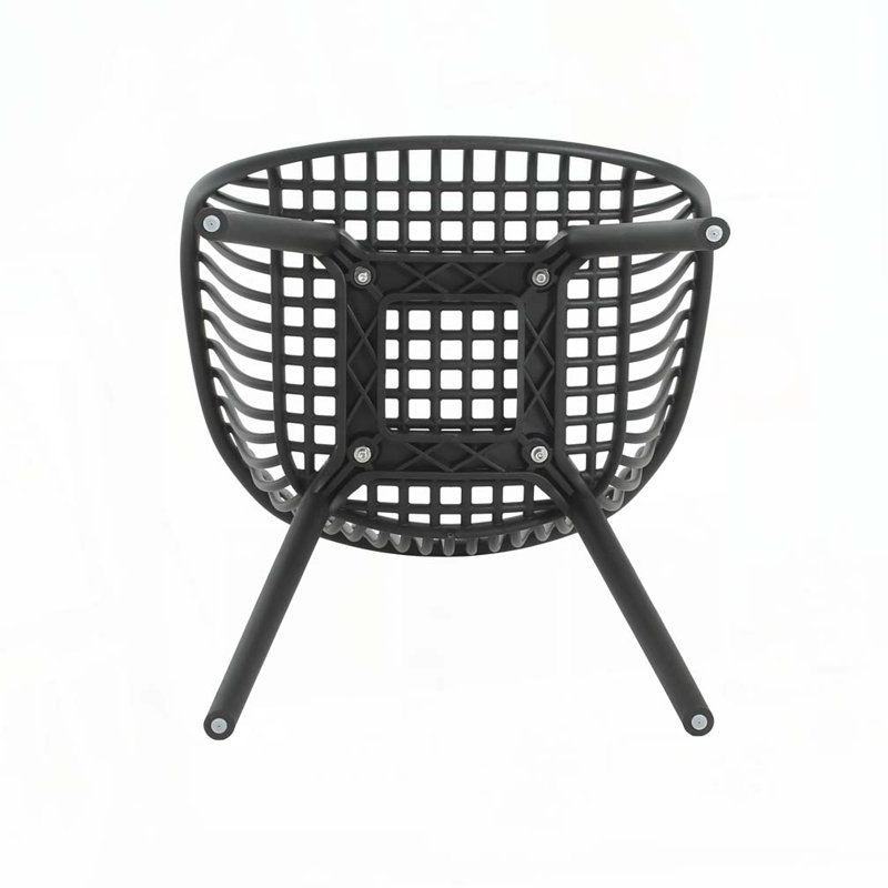 Chaise d'extérieur Papasan, Noir