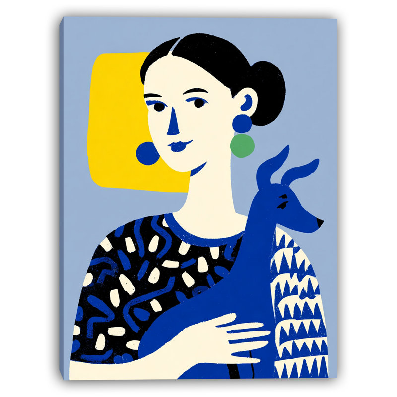«Bluehound Portrait», art mural sur toile tendue, H 24 po x l 16 po