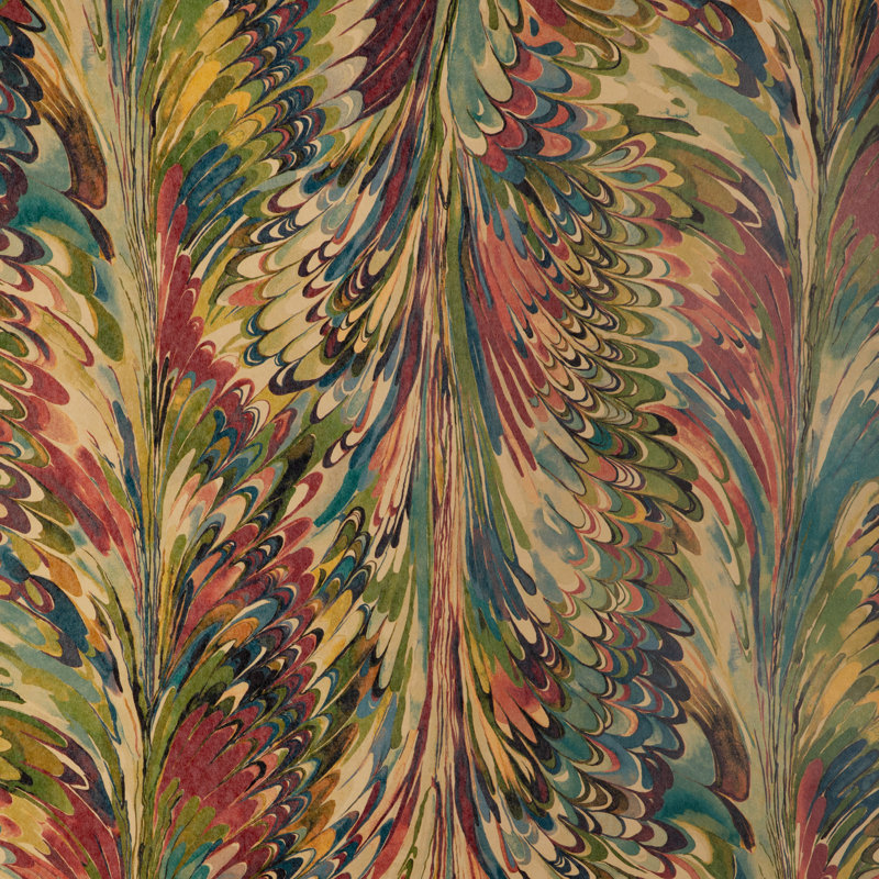 Barwick Taplow Abstract Pulp Blend Border, Berry/Moss