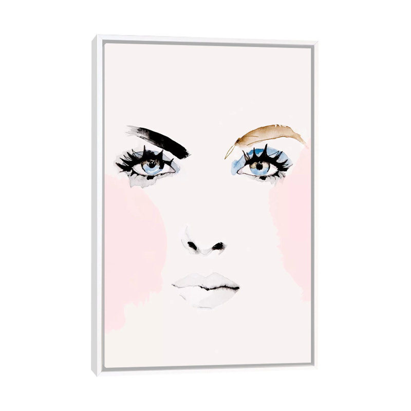 Flush by Leigh Viner - Painting on Canvas, 66.04 cm H x 45.72 cm W, White Framed