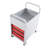 Mobile Storage Utility Cart with Bins and Casters