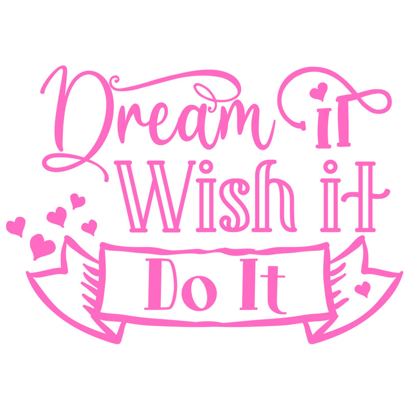 Text & Numbers Non-Wall Damaging Wall Decal, Pink, 23" H x 33" W