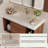 39" Inch Floating Bathroom Vanity With Ceramic Sink, Wall Mounted Bathroom Vanity With Marble Sintered Stone Countertop,2 Drawers &  Open Cabinet,Black-981189118