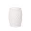 Table d'appoint tambour en céramique blanche - Tabouret d'appoint 11 po x 17,05 po
