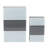 Set of 2 Decorative Storage Boxes Contemporary Black and White Striped Wooden Boxes