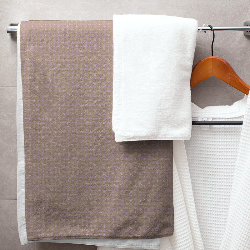Katelyn Elizabeth Bath Towel, Brown/Purple