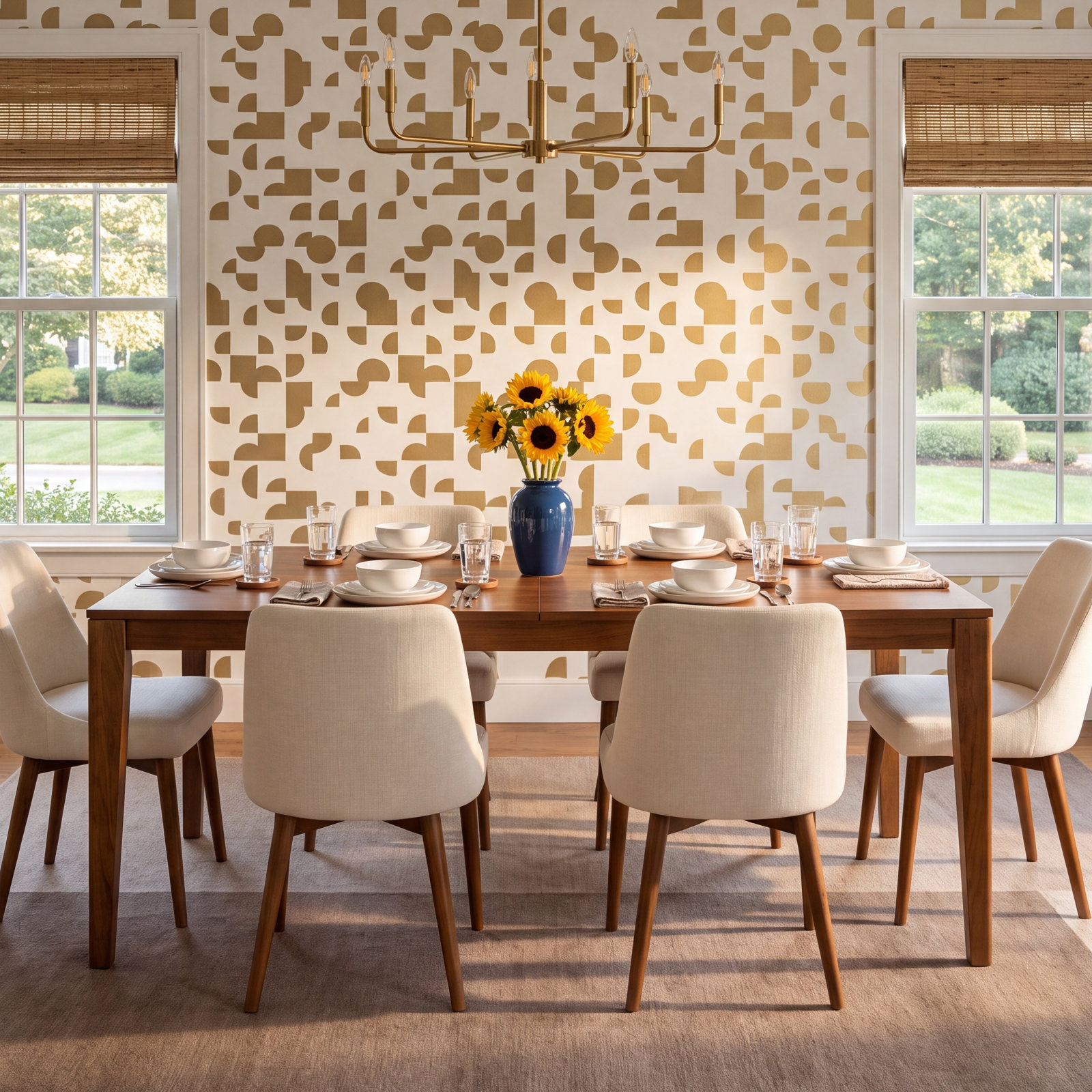Selah Self-Adhesive Wallpaper Roll, Gold