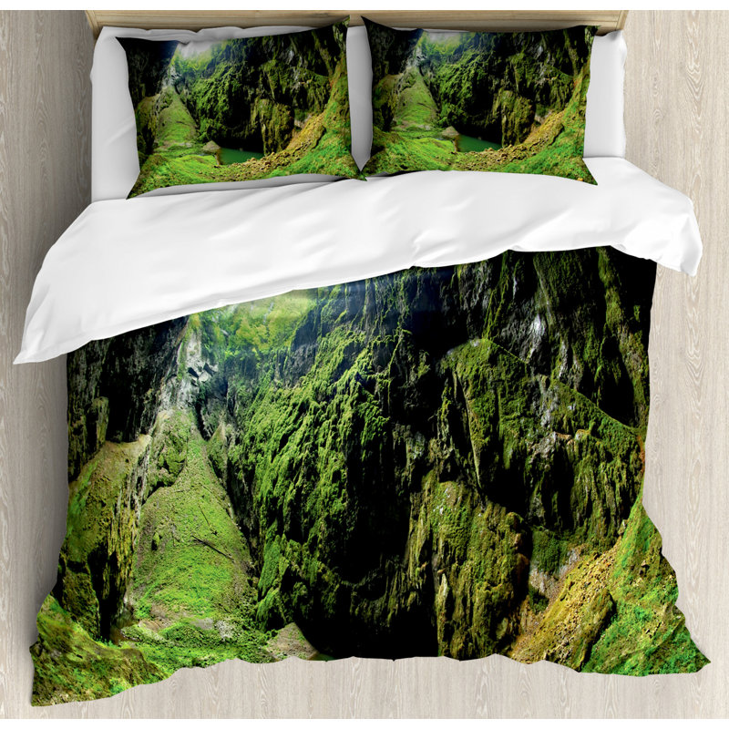 Rustic Polyester Duvet Cover, King Duvet Cover + 2 King Shams