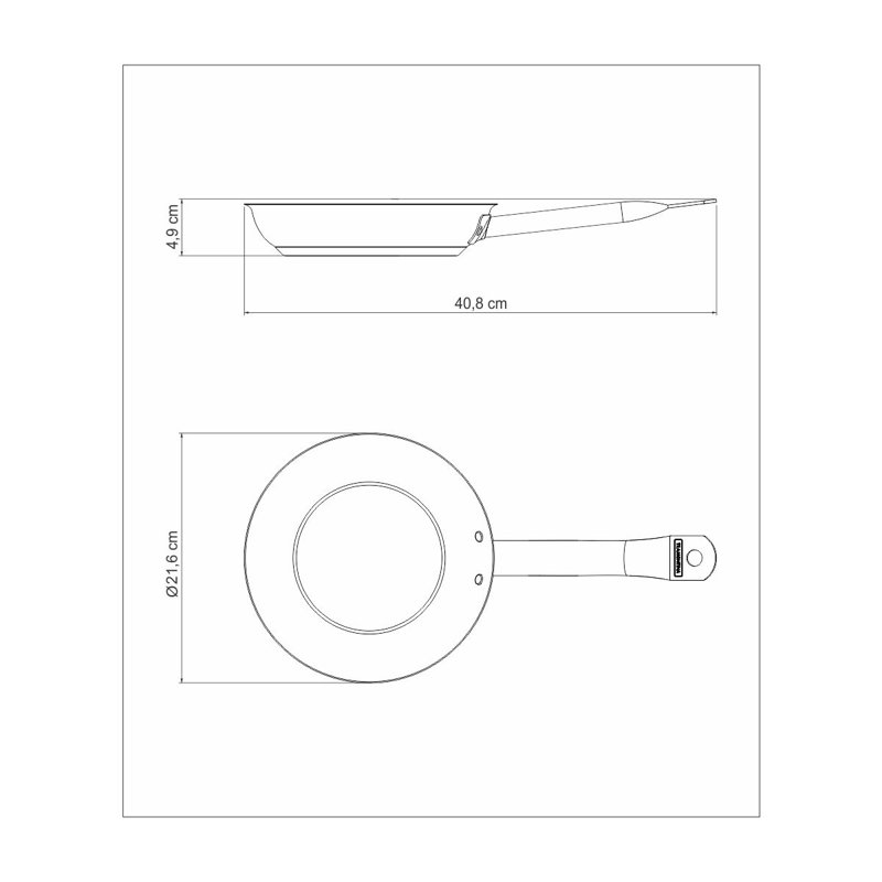 Stainless Steel Non-Stick Frying Pan, 20cm