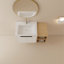 Meuble-lavabo à fermeture en douceur 36 po avec lavabo et petites tablettes de rangement