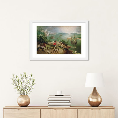 "Paysage avec la chute d'Icarus, C.1555" par Peter Bruegel l'Ancien, reproduction d'art sur toile