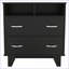 Commodes | Double tiroir avec tablettes ouvertes | Noir | Panneau de particules-1548719064
