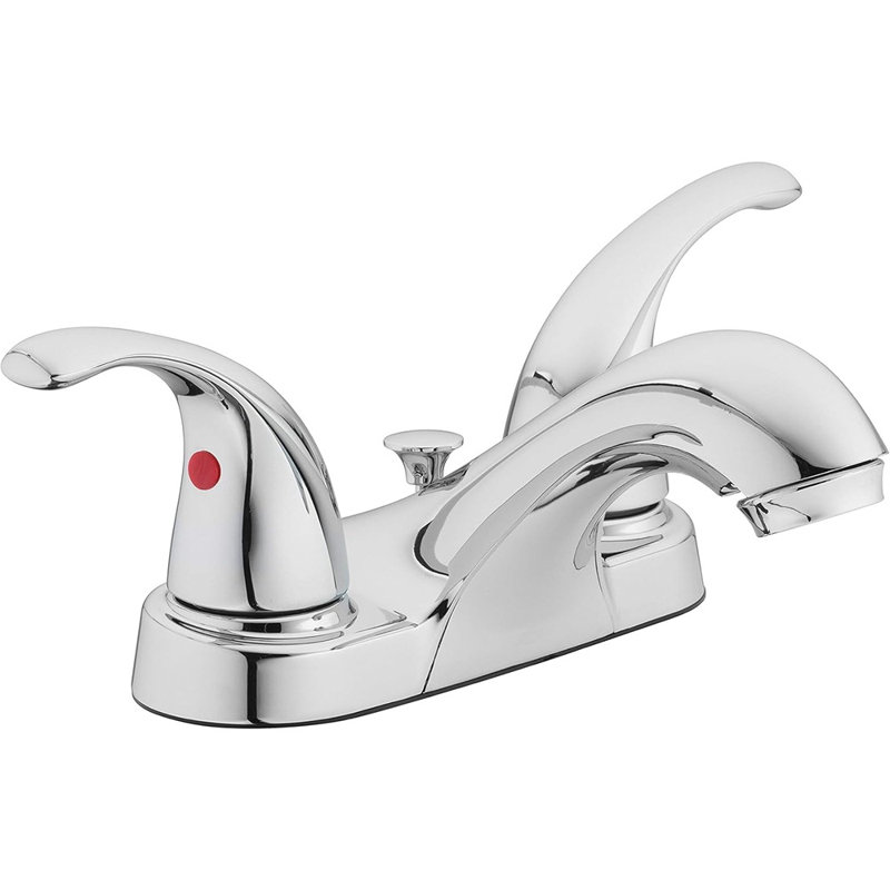 Two Handle Bathroom Sink Faucet, Polished Chrome