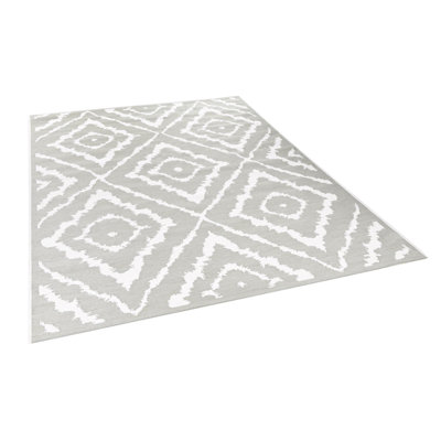 Geometric Hand Woven Indoor / Outdoor Area Rug