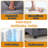 108" Corduroy Modular Sectional Sofa with Movable Ottoman, 3-Seater Deep Seat Couch with Double Cushions and 5 Pillows-257694326