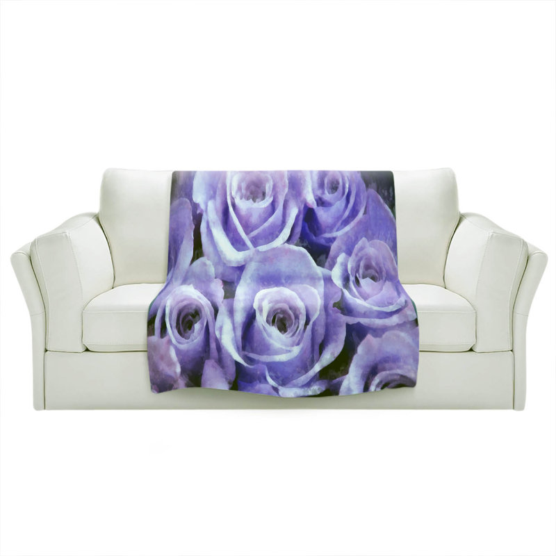  Couverture douce en sherpa, 68 po x 80 po, Mauve