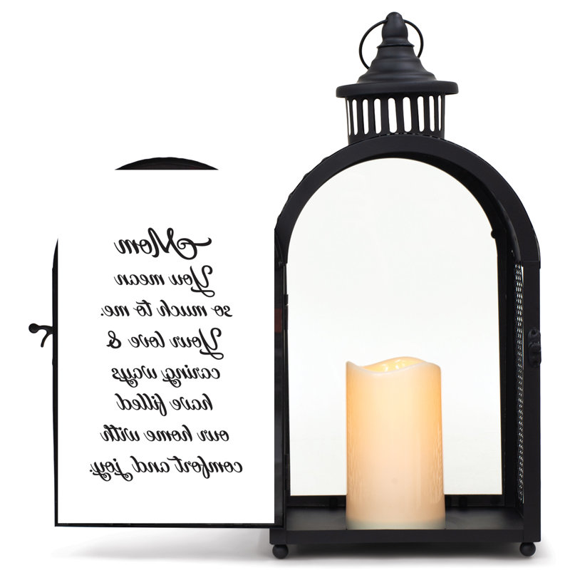 16.5'' H Tabletop Lantern with Candle Included