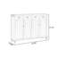 Banc de rangement pour chaussures en bois massif noyer