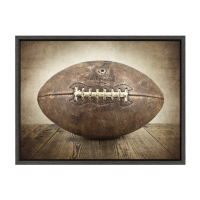 Vintage Football by Saint and Sailor Studios Framed Canvas Wall Art Print