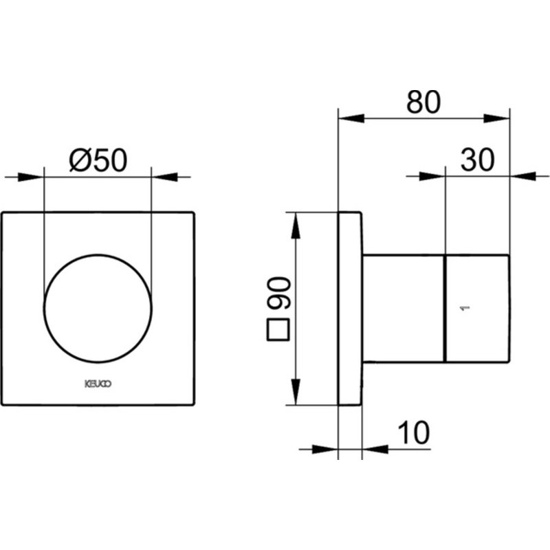 2-Way Stop Single Concealed Diverter Shower Valve