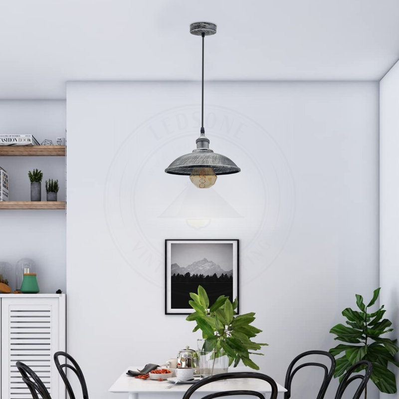 1 - Light Single Pendant, Silver
