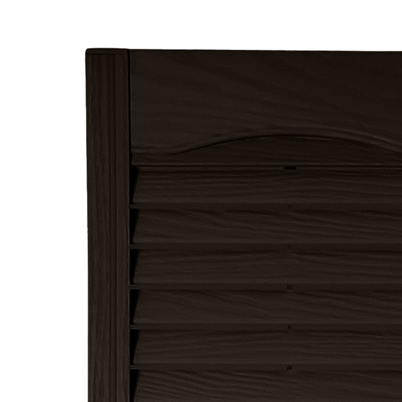 Custom Louvred Shutter with Cathedral Top, 55", Chocolate Chip, 10"