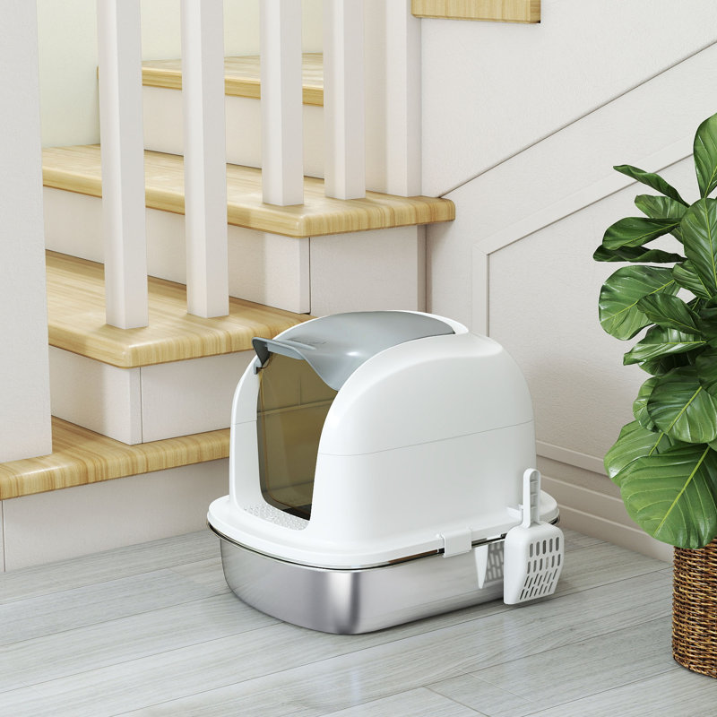 Stainless Steel, Polypropylene Enclosed Litter Box