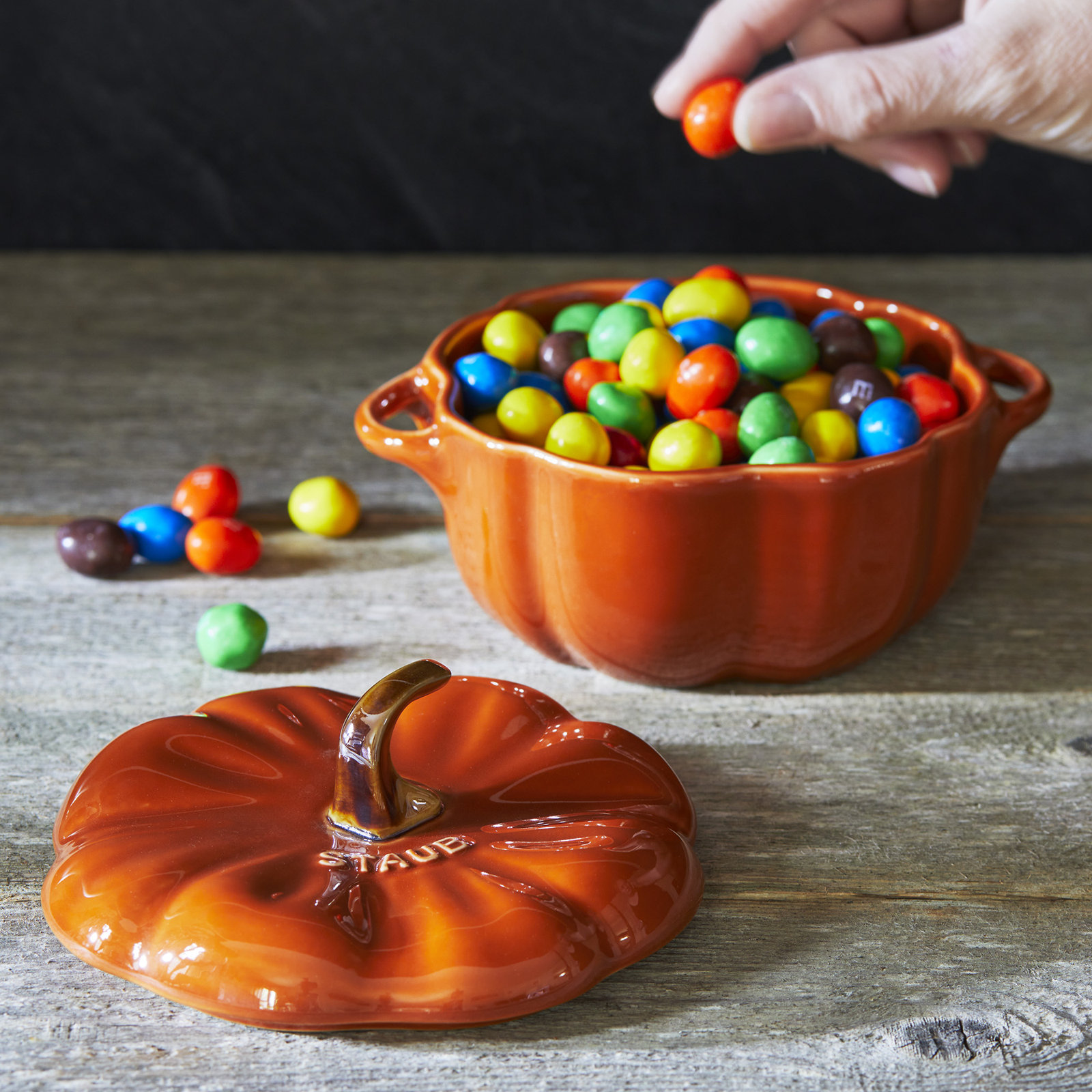 Ceramic Pumpkin Cocotte, 0.54 quart