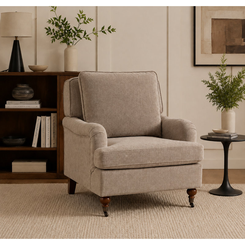 Fauteuil à roulettes English Classic, Beige, 1