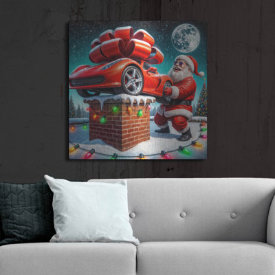 Art mural en métal luxueux «From Santa To Good Boy» par Rey Klimt