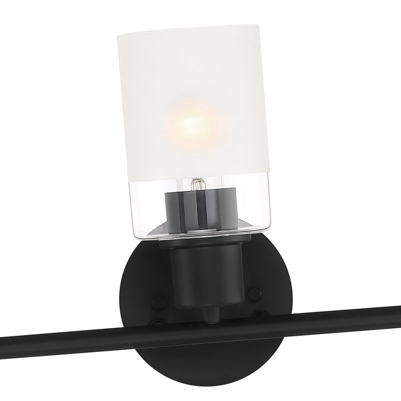 Éclairage pour meuble-lavabo à intensité variable Amierah, Noir mat, 3 lumières
