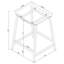 Ensemble de tabourets de comptoir Staten Chrome sans dossier, style rétro moderne avec sièges en acrylique et structure en métal pour îlots de cuisine-132940651