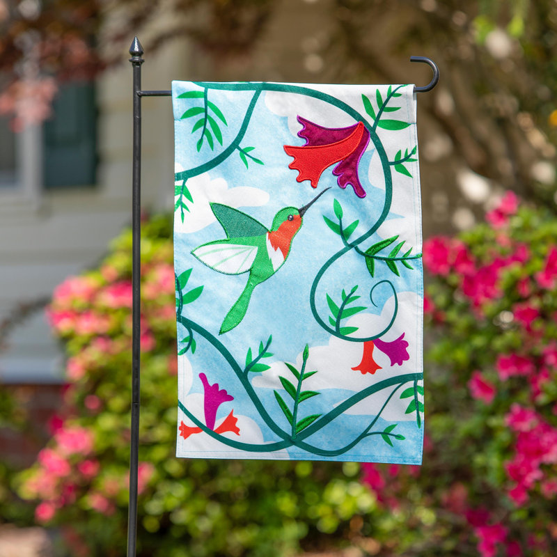 Drapeau de jardin avec colibri