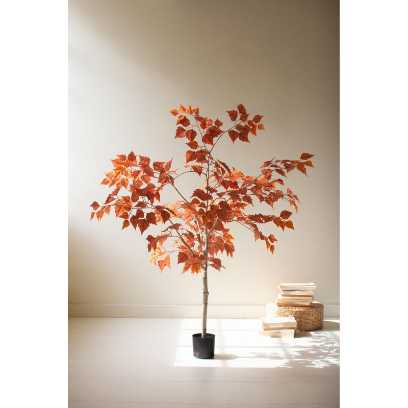  Bouleau artificiel d'automne en pot noir H 55 po