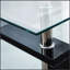 Table basse Artisan Center, plateau en verre trempé avec pieds en acier inoxydable pour les salons modernes