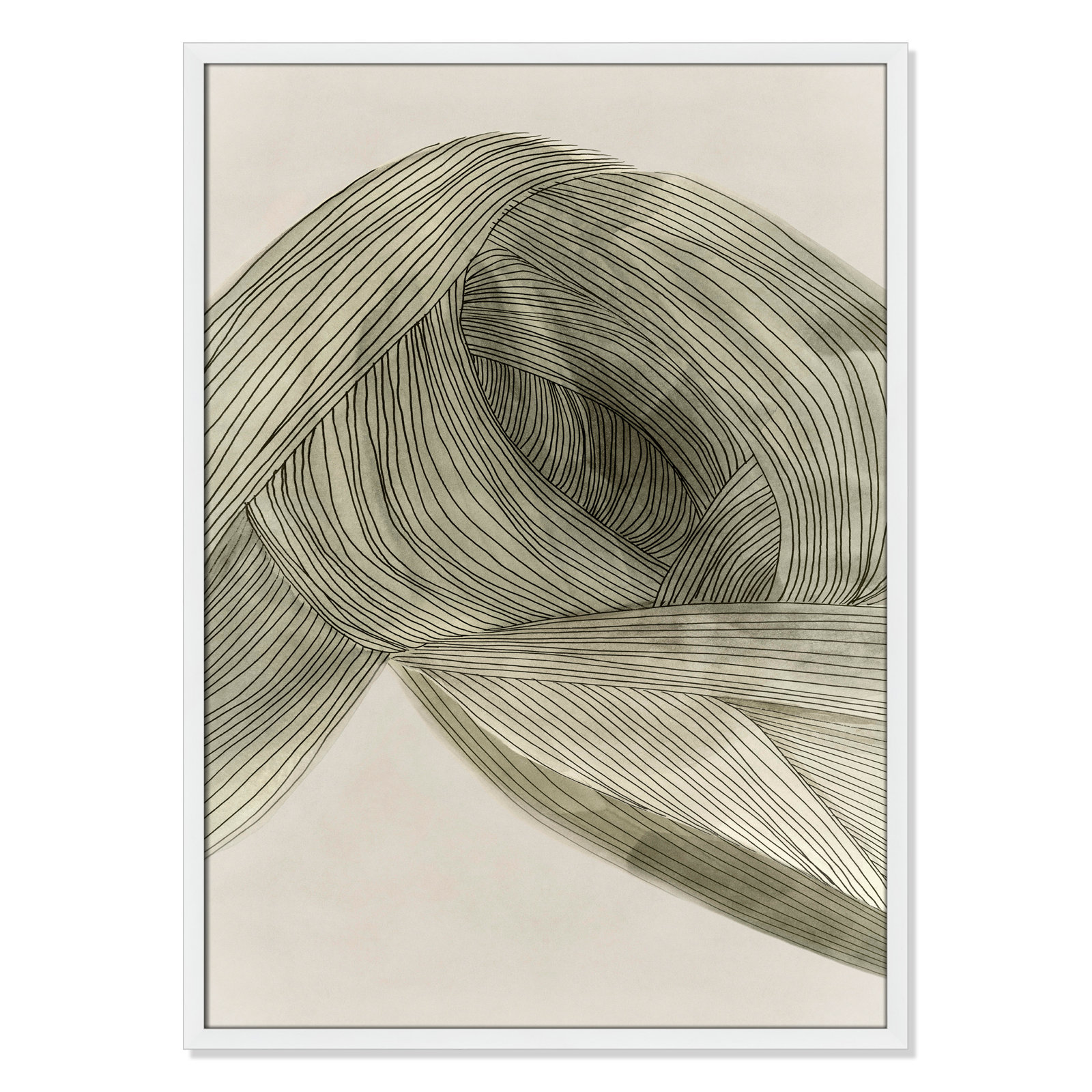 Arnell "Dreaming in Pastel I" Painting, 35.5" H x 25.5" W x 0.75" D, Satin White