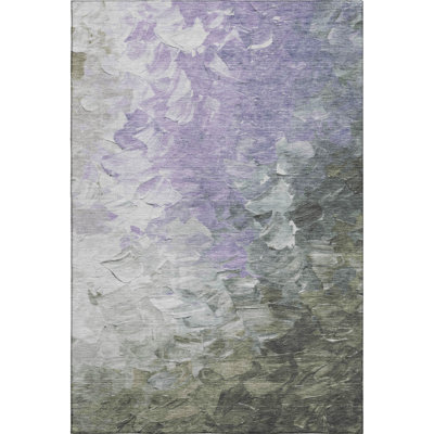 Premium Machine Washable Slesnick AMF1674 Abstract Rug