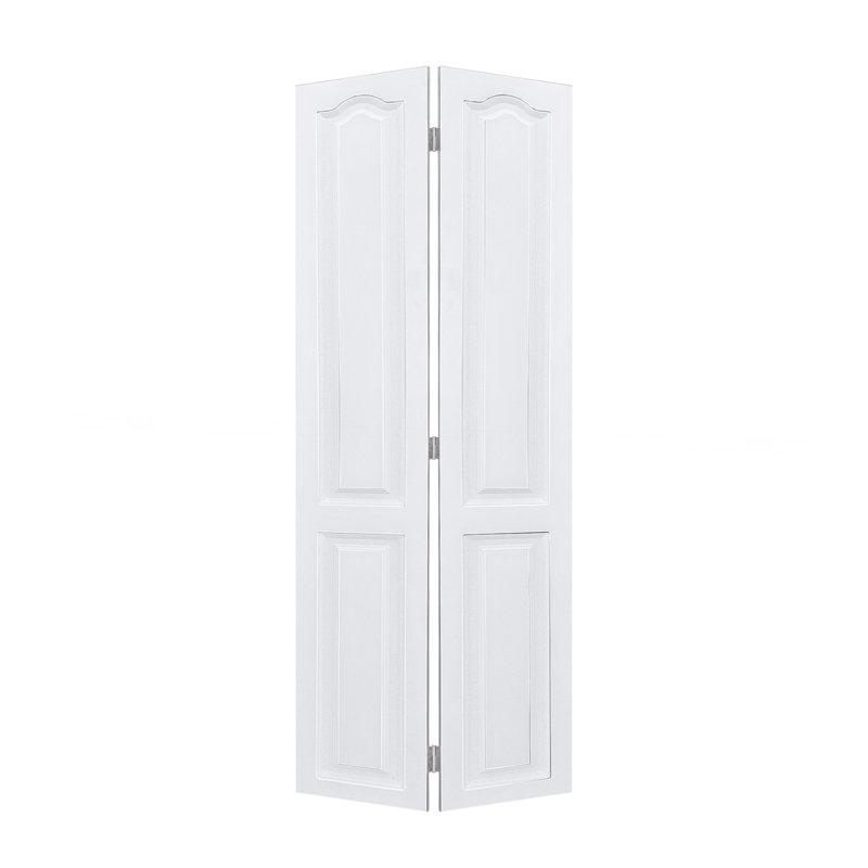 Porte artisanale moderne de 3/4 po d'épaisseur 28 po X 79 po Porte pliante en MDF blanc uni avec trousse de quincaillerie, 1