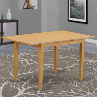 Table de salle à manger Norfolk - plateau de table rectangulaire en bois massif avec feuille papillon, chêne