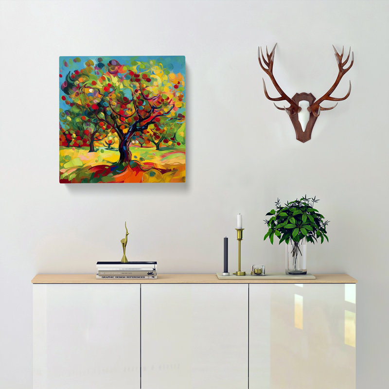 Apple Tree Fauvism - No Frame Print, 50cm H x 50cm W x 3cm D