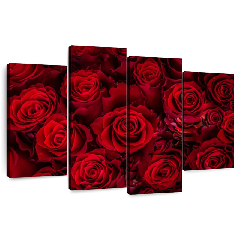 Hardie Lovely Red Roses, 54" H x 84" W