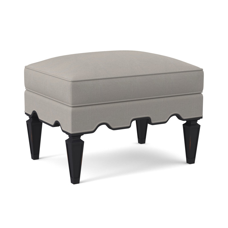 Palm Ottoman, Vintage Ebony, Margaret Uniform Polyester Blend