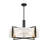  5-Light Pendant In Matte Black With Warm Brass Accents