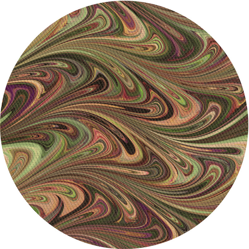 Abstract Indoor Rug, Round 8'