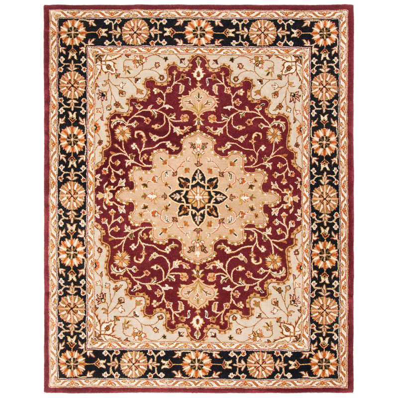 Balthrop Hand Tufted Wool Oriental Rug, Rectangle 7'6" x 9'6"